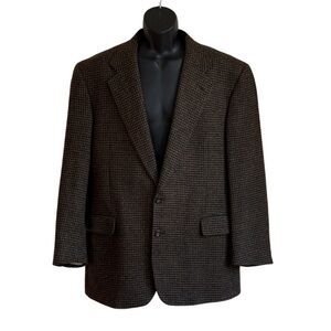 Made In Italy Wool/Cashmere Checkered Blazer​